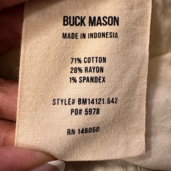 Buck Mason ROPER TWILL FORD STANDARD JEAN Men’s Size 32/34 Beige - Picture 6 of 7